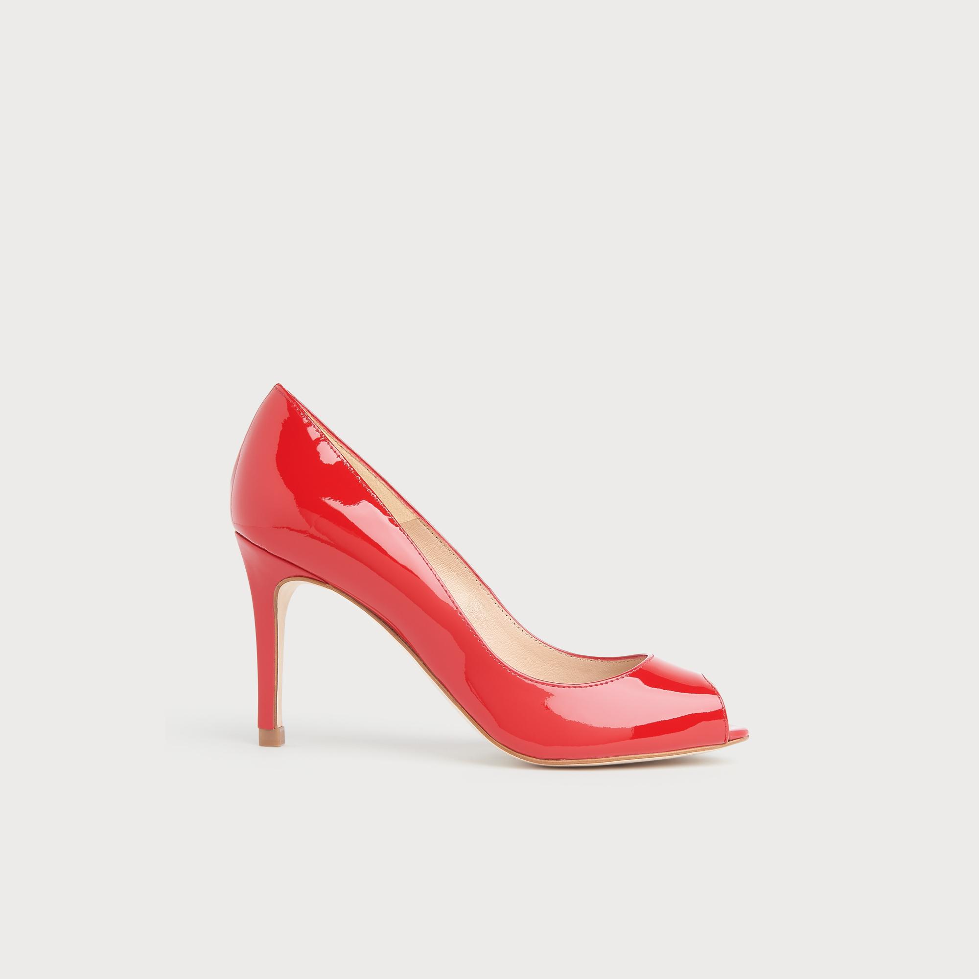 Red peep toe heels on sale uk